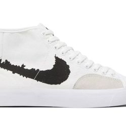 Size 10 Nike Blazer Court Mid SB White-black DM8553-100