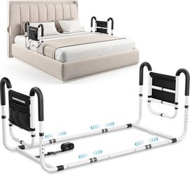 Dual Side Bed Rails for Elderly ASTM-Approved 350lb