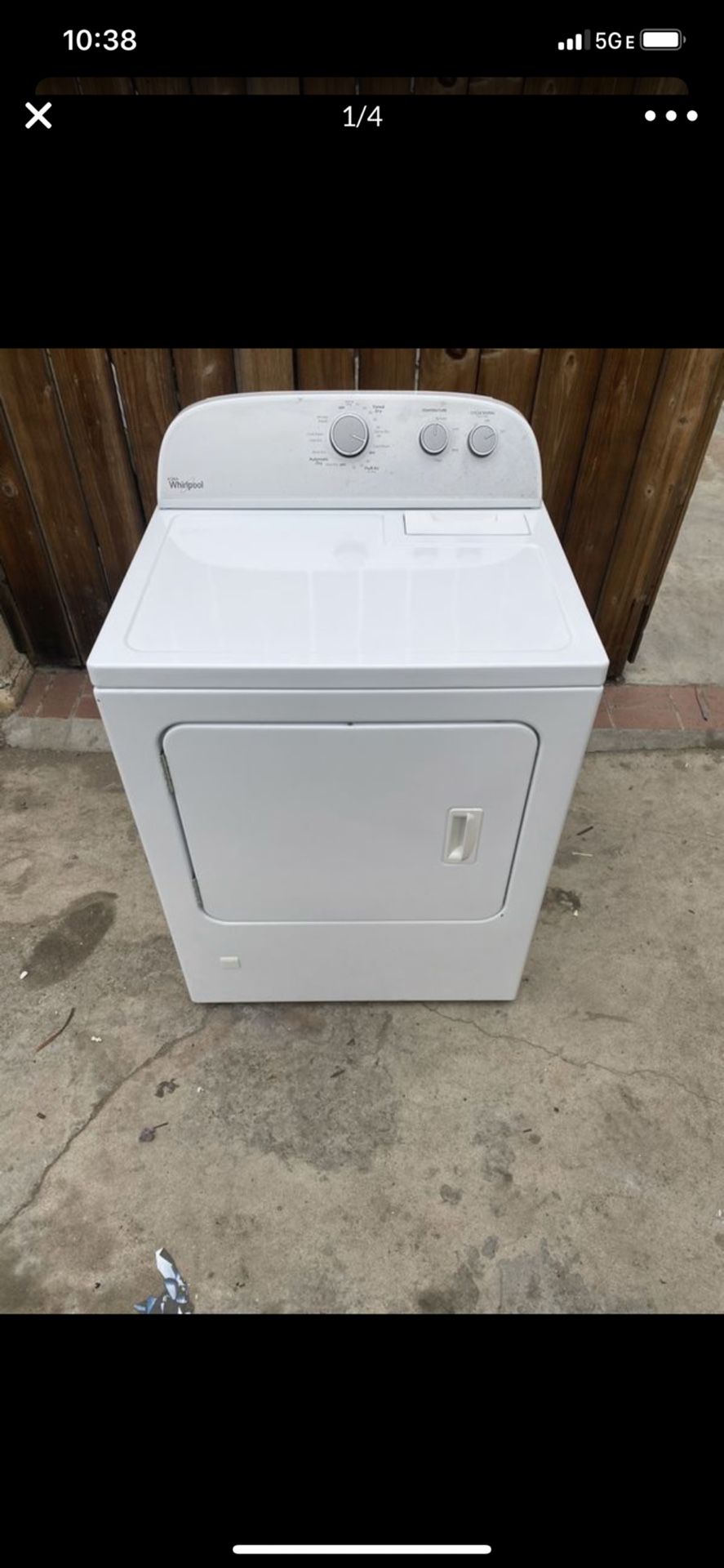 Whirlpool Gas Dryer Heavy King Size Capacity