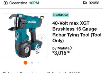 Mikita 40v max xgt Rebar tying tool only