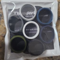 Mens Size 12 Silicone Ring Set New