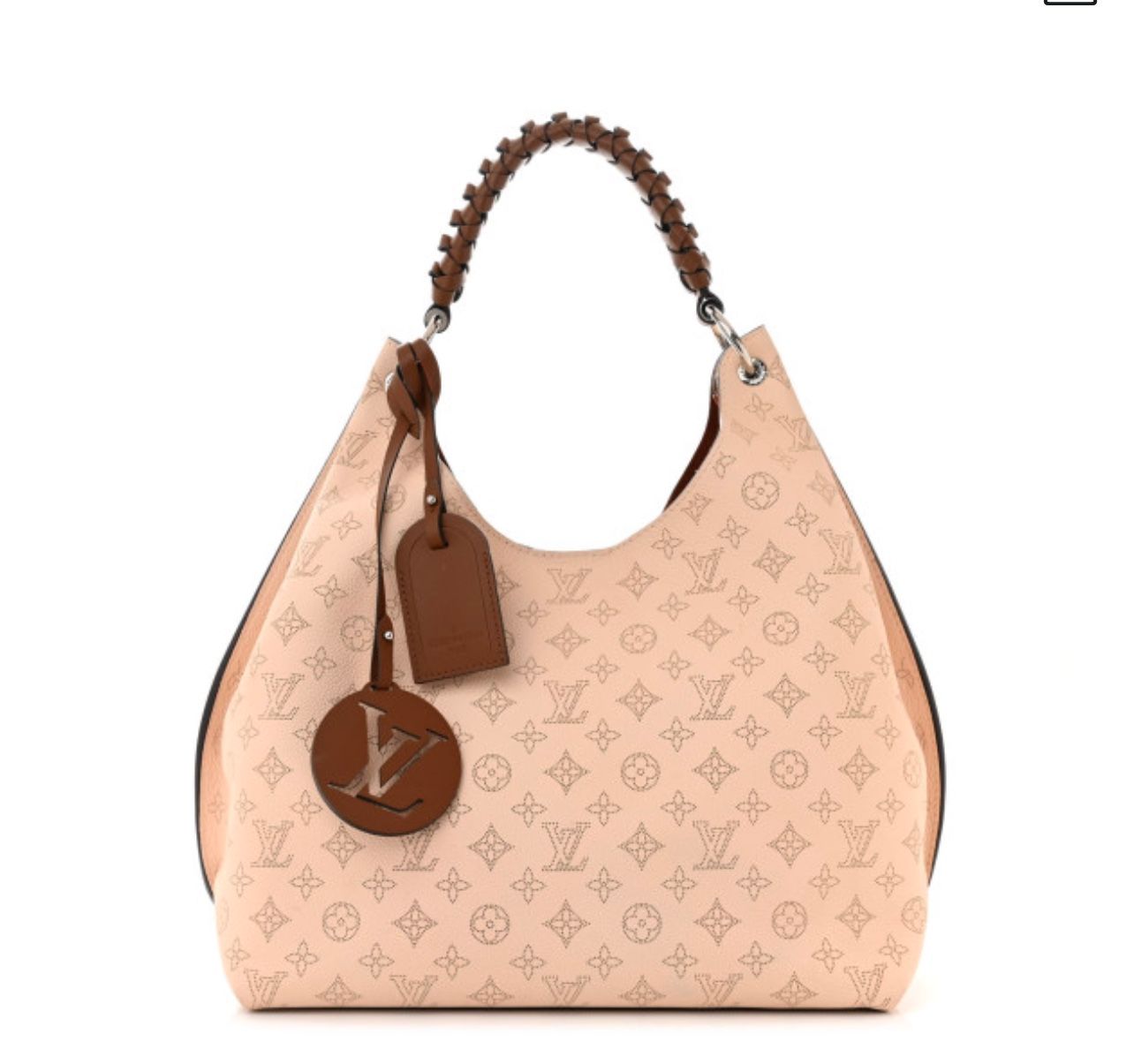 LOUIS VUITTON MAHINA CARMEL HOBO BAG
