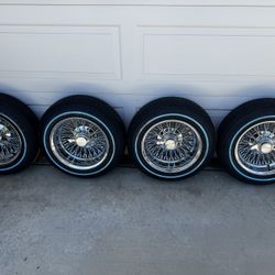 13x7 Cross Lace Wire Wheels