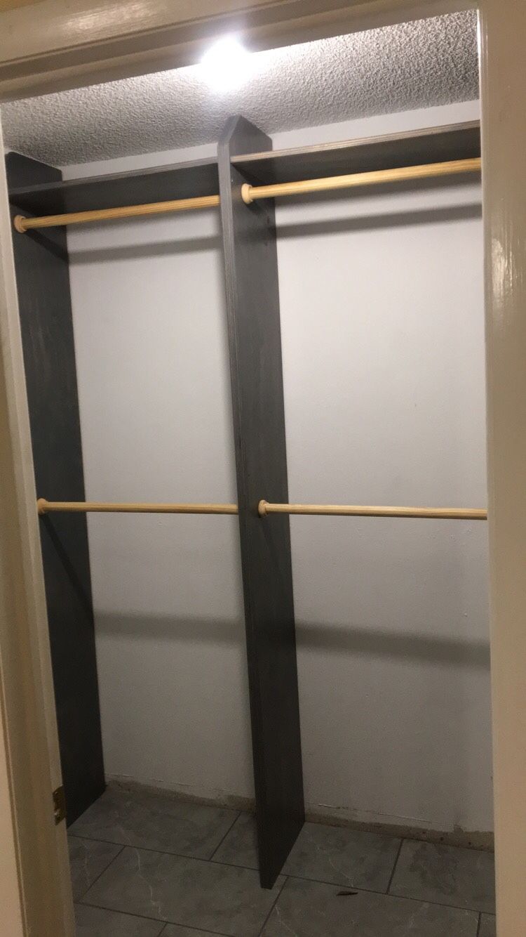 Hand built walk- in closet