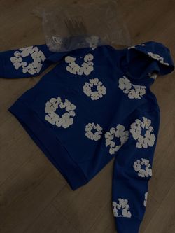 Denim Tears Cotton Wreath Hoodie Blue