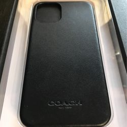 Genuine Coach - Leather Slim Protective Case for iPhone 12 Mini (5.4”) - Black