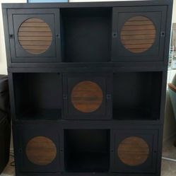 Large Shelving Unit Display Cabinet With Doors