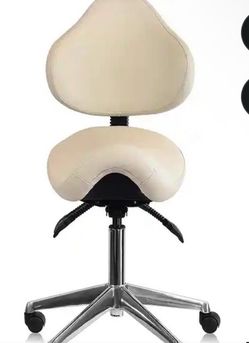 Saddle Stool leather Chair  with superior lumbar support!