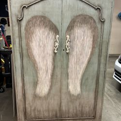 Antique Angel Wings Armoire 