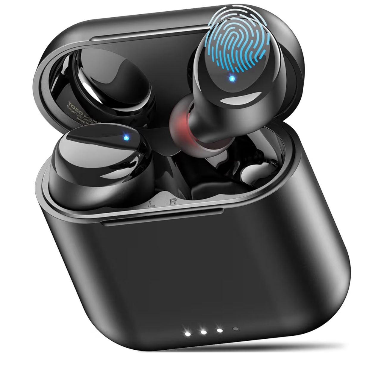 New TOZO T6 Wireless Earbuds, Bluetooth 5.3 Ear Buds, Stereo Sound in Ear Headphones, 50 Hours Playtime, Wireless Charging Case, APP Customizable EQs,