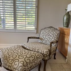 Elegant ArmChair and Ottoman $100