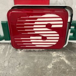 Speed Way Sign With Led Hook up And Retainer Box.