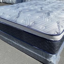 Full Bamboo Plush Comfort Europillow Top 12inch Mattress!!