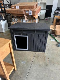 Large Dog House for Indoor & Outdoor - Super Spacious Weatherproof Design with Removable Roof Ideal for All Dog Sizes (42.8" L x 33" W x 31.5" H) - Bl