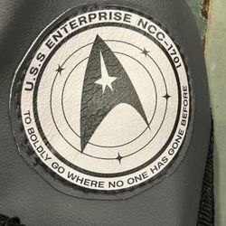 Star Trek strange New Worlds Grey Faux Leather Unisex Jacket