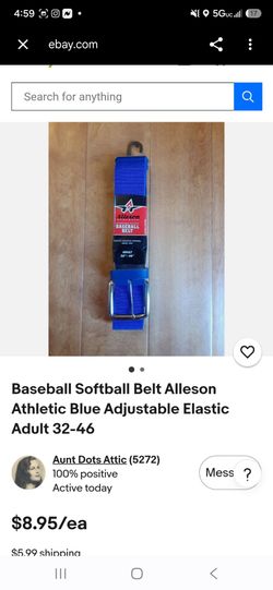 Alleson BASEBALL BELT Blue adult 32"-46"