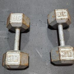 30 lb Hex Dumbbells