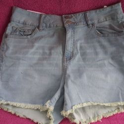 London low rise jean shorts