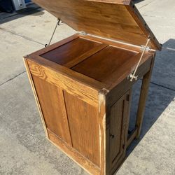 Antique Quarter Sawn Oak Drafting Table