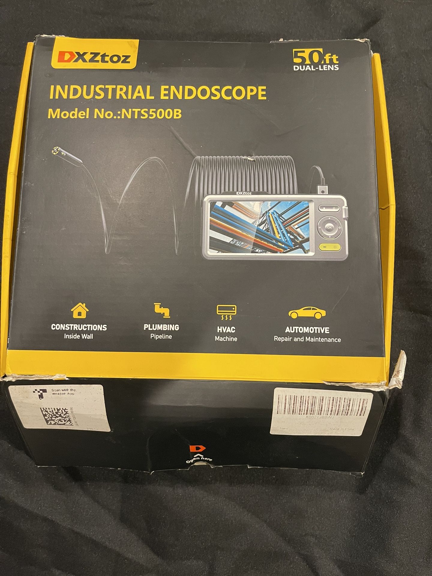 DXZtoz Industrial Endoscope/Boroscope 50 ft long