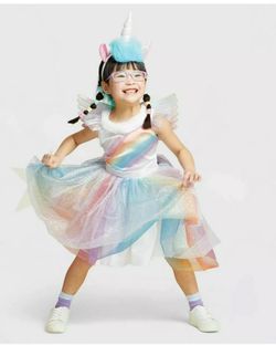 Kids Rainbow Unicorn Costume