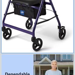 BRAND NEW Walker with Seat, Purple, 250 lb.