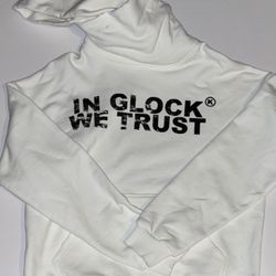 White In Glock We Trust Ski Mask Hoodie (unreleased)