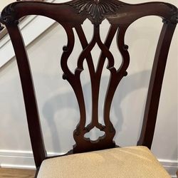 8 Antique Mahogany Chippendale Dining  Chairs $5,500.-Williams Peachtree Georgia
