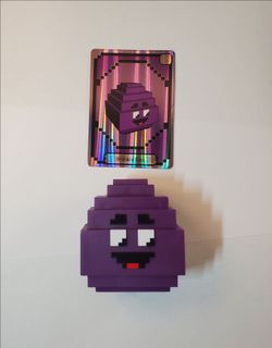 Grimace Egg + Card w/code 2025 McDonald's Minecraft(Code Not Used)