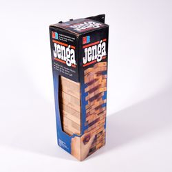 Vintage 1986 Milton Bradley Jenga Block Balancing Stacking Board Game