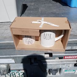 Rae Dunn Beer Stein With Coin Bank Set In inbox Great Gift
