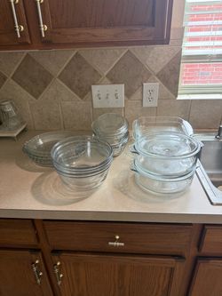 Glass serving bowls