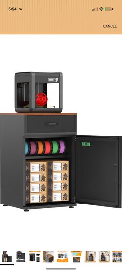 3D Printer Filament Storage Cabinet with Dehumidifier(60W drying power, <8W avg. consumption) | Industrial Sealed Dehumidifying Stand Cabinet Holds 40
