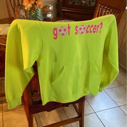 Soccer Hoodie, Neon Yellow
