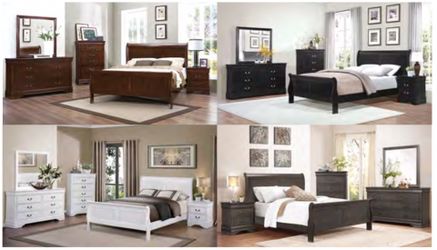 Black Bed - White Bed - Grey Bed - Brown Bed / Twin, Queen, Full, King Bed