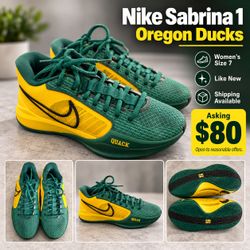 Nike Sabrina 1 Oregon Ducks Women's Size 7