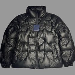 Louis Vuitton All-Black Embossed LV Monogram Puffer