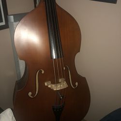 Full Size Upright Bass With Pickup, Preamp, Stand and Gig Bag 