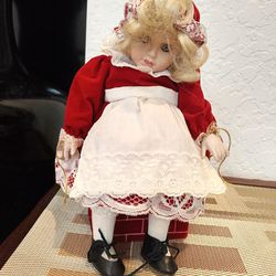 Vintage ANCO Porcelain Musical Animated Doll 1992 Holiday Gallery 