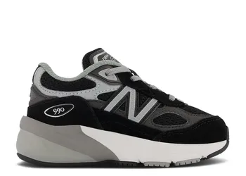 New Balance 990 v6 Sneaker, Black/Silver, Toddler Size 5C NEW
