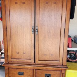 Wood Armoire Closet 