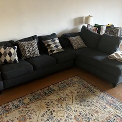 Comfortable Navy Blue Sectional for Sale