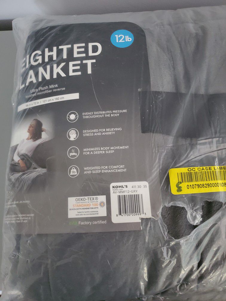 New Weighted Blanket 12 Lb Ultra Mink Plush