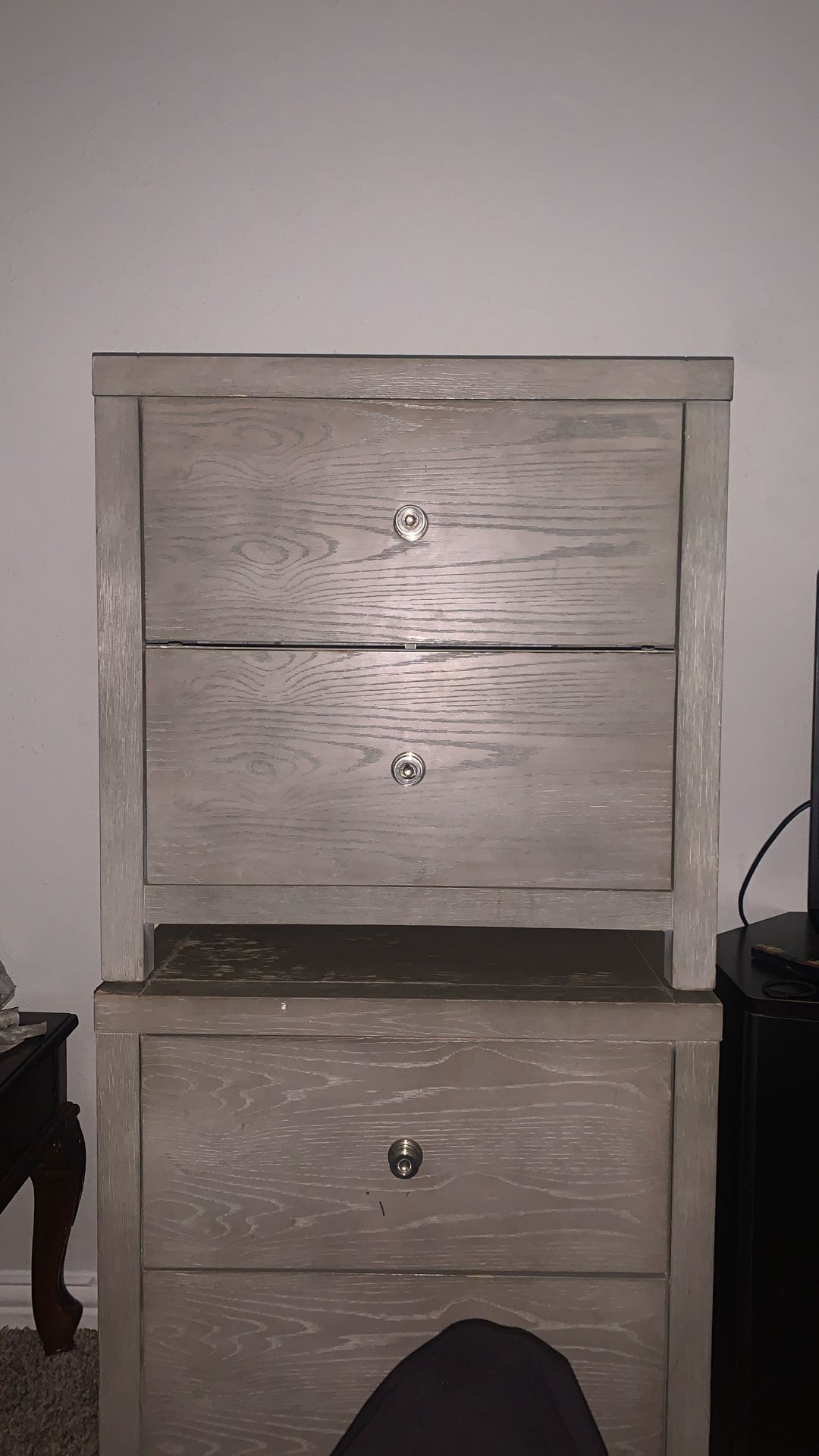 2 Grey Dresser Set