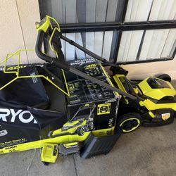 RYOBI 40V HP Brushless 21 in. Cordless Battery Walk Behind Push Lawn Mower with 8.0 Ah Battery and Charger
