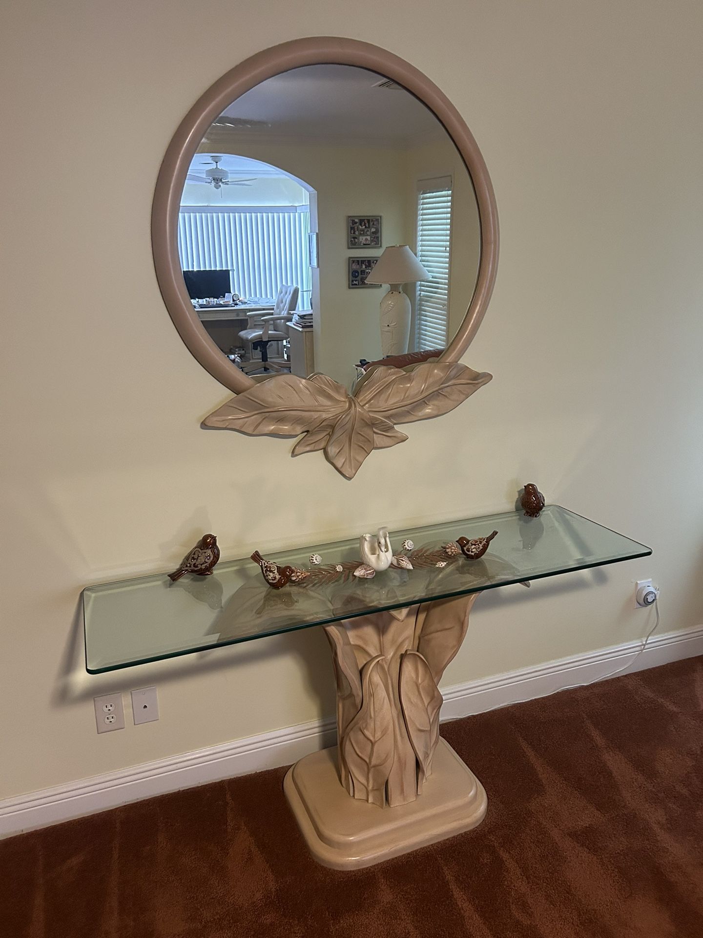 REDUCED TO SELL!!! CasaBique Base/Beveled Glass Top & Mirror 