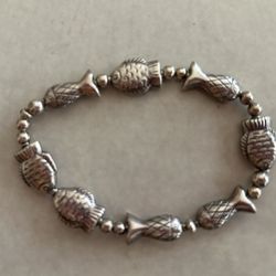 Sterling Silver FISH Bracelet For Kids 