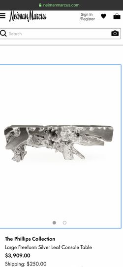 Bright Silver Table For Along Side A Wall