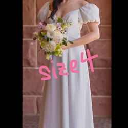Off The Shoulder Wedding Dress Size 4