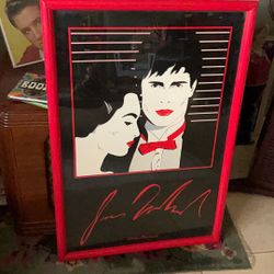 1980S James  Morlock  Picture Framed  Mod  Hip  Boho  Mcm